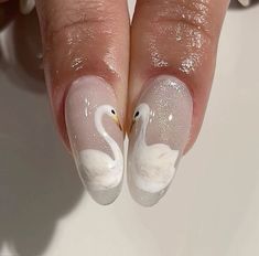 Cute Nail Art Designs, Soft Nails, Minimalist Nails, Dream Nails, Fire Nails, Funky Nails, Chic Nails, Stiletto Nails, Swans