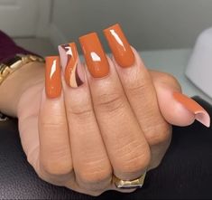 SAVE & Follow, for more post collection check my pin bio, Thank You. Burnt Orange Nails Designs Fall, Fall Nails 2022 Square, Square Fall Nails Acrylic, Yellow Autumn Nails, Nails And Outfits, Fall Acrylic Nails Short, Nail For Fall, Gel Nails Fall, Autumn Nail Designs