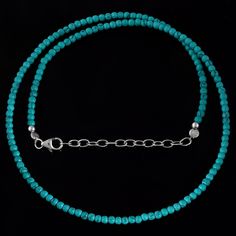 Turquoise Shape- Round Size- 4 mm,2-3 mm Length- 45 cm Metal- Sterling Silver 925 \ Turquoise necklace turquoise beaded necklace sterling silver turquoise jewelry Turquoise beads necklace gift for her gemstone beads necklace All of my jewelry is designed and handcrafted by me. I love to experiment with many different designs and although I may make similar designs more than once, each piece of jewelry is truly one of a kind due to variations between gemstones and within my own craft work. All my Turquoise Gemstone Beaded Necklaces In Sterling Silver, Turquoise Gemstone Beads Necklace In Sterling Silver, Sterling Silver Turquoise Beaded Necklaces, Turquoise Beaded Necklaces With Sterling Silver Clasp, Turquoise Necklace With Round Beads And Sterling Silver Clasp, Turquoise Necklace With Sterling Silver Clasp And Round Beads, Handmade Turquoise Emerald Necklace With Round Beads, Turquoise Necklace With Round Gemstone Beads In Sterling Silver, Gift Turquoise Emerald Necklace With Polished Beads