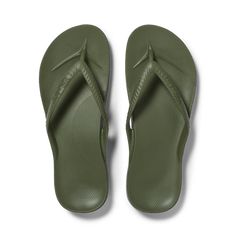 Khaki Green - Arch Support Flip Flops Comfortable Green Flip Flops With Textured Footbed, Comfortable Everyday Flip Flops With Arch Support, Casual Toe Post Flip Flops With Ortholite Insole, Comfortable Flip Flops With Arch Support For Everyday, Comfortable Flip Flops With Arch Support For Beach, Comfortable Flip Flops With Cushioned Footbed, Comfortable Cushioned Flip Flops For Everyday, Comfortable Flip Flops With Arch Support, Casual Everyday Toe Post Flip Flops