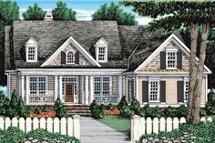 this is an artist's rendering of these country house plans for the front of their home