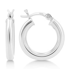 PRICES MAY VARY. Premium Quality Material: Crafted from genuine 925 sterling silver, these hoop earrings for women showcase a high polish finish, ensuring a radiant shine and lasting beauty. Exquisite Craftsmanship: Each earring features a secure click-top closure, reflecting our commitment to precision and durability in every piece we create. Hypoallergenic Comfort: Designed with your well-being in mind, these silver hoops are hypoallergenic, making them safe and comfortable for sensitive ears. Occasion Outfit, Chunky Hoop Earrings, Light Weight Jewelry, Polish Silver, Sterling Silver Hoop Earrings, Sterling Silver Hoops, Jewelry Earrings Hoops, Sensitive Ears, Beautiful Gift Boxes