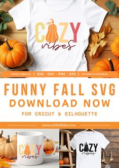 an orange and white shirt with the words funny fall svg on it