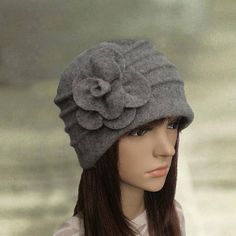 Gray felt wool hat, Felted winter hats, Womens felted hat, ladies felt hats, Felt wool hat lady, Fel Winter Wool Cloche Felt Hat, Winter Wool Cloche Hat, Gray Winter Cloche Hat With Curved Brim, Gray Felt Hat For Winter, Winter Wool Mini Hat With Curved Brim, Gray Fitted Felt Hat For Winter, Adjustable Warm Hats, Elegant Felt Hat For Winter, Wool Felt Hat For Winter, One Size