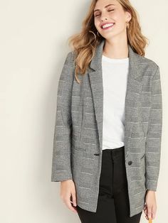 Jacquard Boyfriend Blazer for Women | Old Navy | LARGE How To Wear Blazers, Be Classy, Blazer For Women, Women Blazers, Blazer Outfits For Women, Work Blazer, Toddler Boy Fashion, Boyfriend Blazer, Casual Blazer