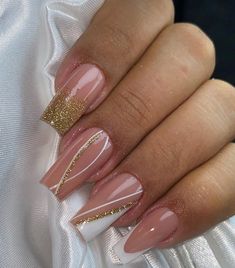 Quinceanera Nails, Gel Nail Art Designs, Summer Toe Nails, Trendy Nail Art Designs, I Love Nails, Xmas Nails, Luxury Nails, Fabulous Nails, Pretty Acrylic Nails