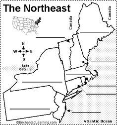 an outline map of the north coast