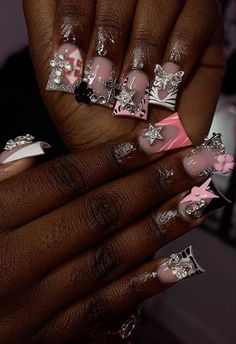 Pink Duck Nails, Gradiant Nails, Nails Toes, Pink Duck, Grey Nail Designs, 2024 Nails