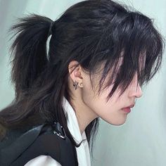 Wolf Haircut Men, Modern Bangs, Bangs Haircut, Wolf Tail, Tail Hairstyle, Wolf Haircut, 얼굴 드로잉, Hairstyle Inspo