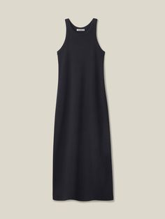 Black Surplus Rib Tank Dress – Buck Mason Fitted Scoop Neck Loungewear Dress, Casual Everyday Ribbed Dresses, Fitted Dresses For Everyday Fall Wear, Everyday Fitted Dresses For Fall, Fitted Everyday Dress For Fall, Everyday Fitted Fall Dresses, Spring Ribbed Dress With Scoop Neck, Spring Ribbed Scoop Neck Dress, Casual Fitted Seamless Dress