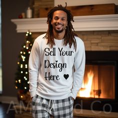 Elevate your Holiday designs with our african american Christmas tshirt mockups featuring diverse models and holiday backgrounds. Don't miss the opportunity to offer your customers a unique and inclusive holiday mock-up by adding this simple long sleeve t-shirt mockup to your catalog. A good mockup goes a long way with purchasing power. Very beginner friendly to use.  ❗Please remember that this is a DIGITAL file only. You will not receive a t-shirt. ❗ 📩 What's included: * 1 JPG file Resolution: Holiday Backgrounds, Plaid Pjs, Diverse Models, American Christmas, Purchasing Power, Black Men Hairstyles, Men Hairstyles, Christmas Tshirt, Black Model