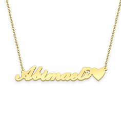 Abimael name necklace with little heart 14k gold unique gifts 
								Add something extra special to your jewelry box with Name Necklace Official engravable necklaces.
								The Abimael's name necklace with little heart unique gifts 14k gold is best gifts for Abimael. Name Necklace Official provides affordable engravable jewelry that won't 
								break the bank. In addition, these pieces make for very thoughtful and appreciated gifts for friends and family. 
								And whether valentine's day gifts, mother's day gifts, christmas gifts, wedding gifts, graduation gifts, birthday gifts,
								 NAME NECKLACE are all the best gift choice store. Engravable Jewelry, Engraved Jewelry, Gifts Birthday, Engraved Necklace, Gifts Wedding, Gifts Christmas, Name Necklace, Graduation Gifts, Mother's Day Gifts