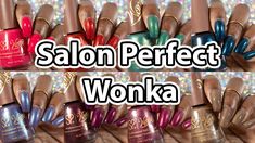 Swatches and review for the Salon Perfect x Wonka collection! The Salon, Professional Nails