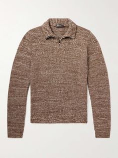 Shop LORO PIANA Fancy Cashmere Half-Zip Sweater, Explore the latest in-season LORO PIANA collection today on MR PORTER Winter Outfits For Men, Fancy Sweater, Outfits For Men, Stylish Men Casual, Sweater For Men, Half Zip Sweaters, Loro Piana, Mongolia, Zip Sweater