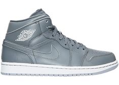 Jordan 1 Gray, Jordan 1 Retro Mid, Authentic Jordans, Shoes Sneakers Jordans, Retro Jordans, Supreme Streetwear, Jordan Sneakers, Hot Sneakers, Air Jordan 1 Retro