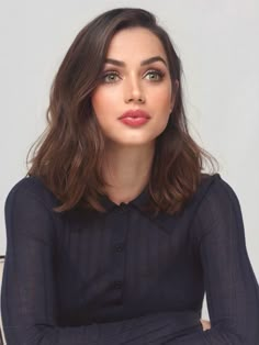 Bronze Lob Hair, Mid Length Haircut Side Part, Soft Classic Haircut, Good Hair Day, American Beauty, Shoulder Length Hair, Hair Transformation, Hair Day, Dark Hair