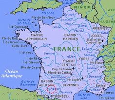 a map of france with all the major cities