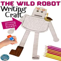 the wild robot writing craft with colored crayons