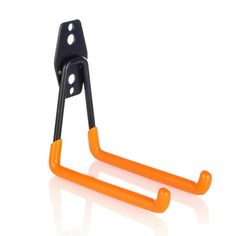 two orange and black handles on a white background