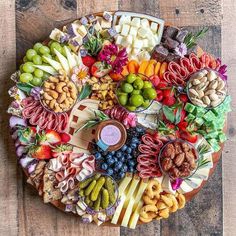 a platter filled with different types of food