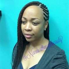 Image result for box braids with cornrows on the side Styled Box Braids, Box Braids With Cornrows, Braids With Cornrows, Braids To The Side, Pixie Crochet, Regular Braids, Braids Side, Side Braid Ponytail, Cutest Hairstyles