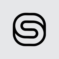 a black and white logo with the letter s