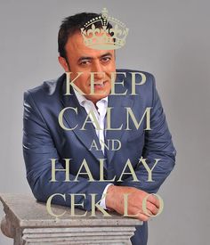 a man in a suit with a crown on his head and the words keep calm and halay celio