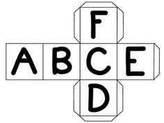 the letter f is made up of blocks with letters that spell out abc and d