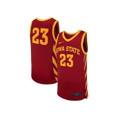 Step up your Iowa State Cyclones jersey collection with this Replica Basketball Jersey from Nike. Its lightweight and sleeveless design offers breathability and comfort. The classic Iowa State Cyclones design will help you stand out every time you wear it.Step up your Iowa State Cyclones jersey collection with this Replica Basketball Jersey from Nike. Its lightweight and sleeveless design offers breathability and comfort. The classic Iowa State Cyclones design will help you stand out every time Collegiate Sleeveless Jersey For College, Sleeveless Cotton Jersey With Team Spirit, College Team Spirit Sleeveless Jersey, Sleeveless College Jersey With Team Spirit Style, Sleeveless Collegiate Jersey For Game Day, Collegiate Sleeveless Jersey For Team Events, Sleeveless Jersey With Team Name, Collegiate Sleeveless Jersey With Team Logo, Collegiate Sleeveless Jersey For Sports Events