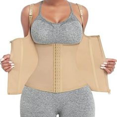 Feelingirl Waist Trainer For Women Corset Vest Body Shaper Cincher Trimmer Tank Top Sport Girdle With Steel Bones Measure Waistline And Choose Best Sizeplease Measure Your Waist Circumference (1 Inch Above The Belly Button) And Keep It Relaxed While Measuring. Then Refer To The Size Picture To Select The Appropriate Size. If You Are Not Sure What Size Is Right For You, Please Provide Us With Your Waist Circumference, Height And Weight Data, And We Will Give The Best Advice As Soon As Possible. H Waist Cincher With Garters, Waist Shaper Corset, Best Corset, Body Shaper Corset, Black Romper Shorts, Corset Shapewear, Corset Vest, Waist Trainer Corset, High Waisted Briefs