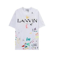 New Tape Label If You Like It, Please Give Me Your Quotation Designer Tees, Letter H, Graffiti Prints, White T Shirt, Tee Design, Lanvin, White Tshirt, Colorful Shirts, Graffiti