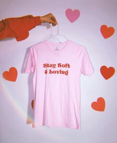 Stay Soft and Loving Tee | REDWOLF | Vintage Inspired Jewellery & Accessories { "@context": "http://schema.org/", "@type": "Product", "name": "Stay Soft and Loving Tee", "image": "https://cdn.shopify.com/s/files/1/0628/3037/products/staysoftlovingtee_450 Printful Ideas, Lovecore Fashion, Fotos Ideas, Stay Soft, Pastel Red, Rings Accessories, Vintage Inspired Jewelry, Trendy Clothes, Jewellery Accessories