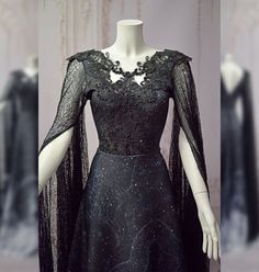 Ombre moon dress gothic forest witchy | Etsy Black Gothic Dress For Fantasy Events, Fitted Black Dress For Fantasy Events, Black Witchy Dress For Fantasy Events, Elegant Dresses For Halloween Fantasy Events, Witchy Fitted Wedding Dress, Witchy Dresses For Fantasy Events, Black Fantasy Dresses For Fantasy Events, Witchy Halloween Evening Dresses, Fantasy Evening Dress For Halloween