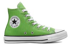 Converse Unisex Chuck Taylor All Star High-Top Canvas Shoes Green 172687C Converse Bleu, Platform Chucks, Blue Converse, Shoes Green, Green Converse, Fresh Shoes, Converse Chuck Taylor All Star, Chuck Taylor All Star, Converse Chuck