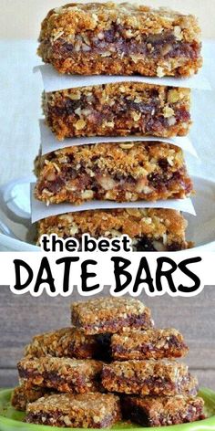 the best date bars are made with oats and raisins