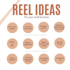 Ideas for reel content or video on Instagram for small businesses. What type of content a business should create on social media Posts For Business Page, Business Story Ideas Instagram, Small Business Ideas Instagram, Instagram Post Ideas Small Business, Preorder Posts Ideas, Instagram Story Ideas For Selling Products, Business Page Post Ideas, Clothing Business Content Ideas, Instagram Business Layout Ideas