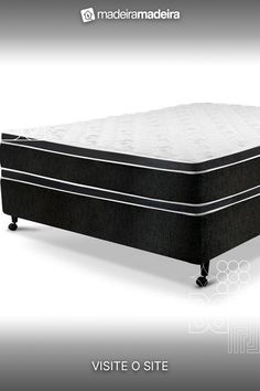 an image of a bed that is in the middle of a white background with words above it