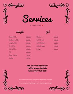 Nail Business Price List, Small Nail Business Ideas, How To Build Nail Clientele, Nail Instagram Account Names, Nail Tech Instagram Usernames, Nails Username Ideas, Nail Tech Guide, Nail Prices List For Beginners, Acrylic Nail Price List Ideas