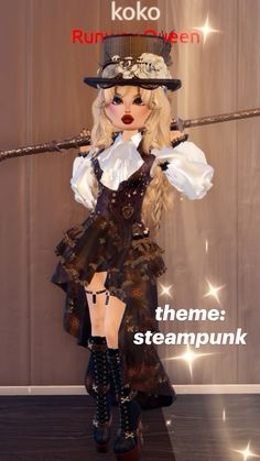 theme: steampunk do not repost • details in comments! • vip needed #dresstoimpress #steampunk #dti #roblox Roblox Avatars Dti Outfit, Dti Outfits Theme Steampunk, Dti Steampunk Outfit Ideas Non Vip, Steam Punk Dress To Impress Vip, Steam Punk Dti Theme, Trend Setter Outfits, Concert Outfit Dti Outfit, Foot Ball Player Dti Outfit, Dti Boss Theme Outfits