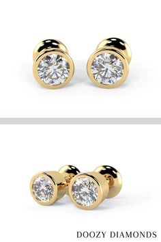 BEZEL SET DIAMOND ROUND CUT MOISSANITE EARRINGS FOR HER Unique Diamond Earrings, Diamond Earrings For Women, Round Diamond Earrings, Chic Bracelet, Moissanite Earrings, Diamond Earring, Bezel Set Diamond, Women's Jewelry And Accessories, Elegant Necklaces