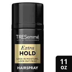 Get ready to Lock in Moisture and Lock out Frizz! Introducing a professional-quality hairspray that doesn't dry out your hair! Need an anti-frizz hairspray with a hold that really lasts? TRESemmé Extra Hold Hairspray is designed to provide instant frizz protection and maximum hold on everything from elaborate to everyday hairstyles. It can take time to style your hair, so it's essential to secure your locks in place with hair styling products that provide a strong, long-lasting hold. TRESemmé Ex Tresemme Hair Products, Tresemme Hairspray, Tresemme Shampoo, Anti Frizz Spray, Hair Volume Spray, Volumizing Spray, Lock Out, Hairstyling Products, Hair Styling Products