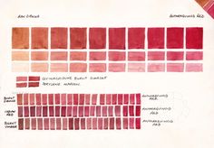 some type of color chart with different shades