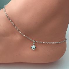 This pretty handmade to order sterling silver mini belcher chain ankle bracelet or bracelet with puff heart charm is available in the size of your choice, perfect for easy everyday wear or layering - Super fast despatch  - Why not treat yourself or someone special! THE PERFECT ANKLET - 100% sterling silver anklet - Dainty mini belcher chain - 6mm puff heart charm - Can be personalised with the PURCHASE of an initial charm - link below https://www.etsy.com/uk/listing/569333125 I T ' S AMAZING - H Twisted Ankle, Beaded Stacking Rings, Sterling Silver Birthstone Ring, Silver Ankle Bracelet, Silver Anklet, Belcher Chain, Sterling Silver Anklet, Ankle Chain, Bracelet Dainty