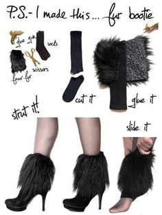 Apple Bottom Jeans, Afrikaanse Mode, Statement Shoe, Boot Cuffs, Fur Boots, Upcycle Clothes, Diy Fashion