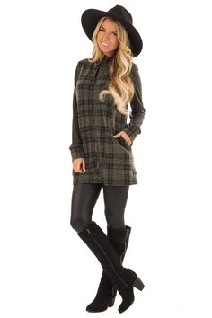 Hunter Green Plaid Zip up Jacket with Side Pockets Zip Up Jacket, Green Plaid, Hunter Green, Perfect Match