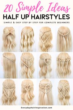 Dont know how to style your hair for summer? Then check out this video showin you 20 different styles and how to do them! Quick Easy Hairstyles For Medium Hair Step By Step Simple, Braided Hairstyles For Beginners, Easy Braided Hairstyles For Beginners, Virgo Witch, Diy Bridesmaid Hair