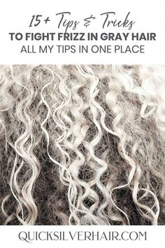 All of Joli's best tips curated into one post to Fight Frizz in Gray Hair. Flash drying, dry frizz, hormonal frizz, & easy one & done solutions. Grey Hair Natural Remedy, Dry Gray Hair, Hair Women Over 50, Grey Hair Styles, Frizzy Hair Remedies, Hair Frizz Control, Curly Hair Frizz, Grey Hair Remedies, Grey Hair Care