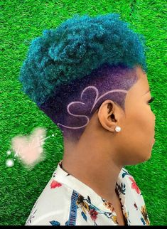 Mohawk Tapered Fade Black Women, Heart Shaved Hair Design, Shaved Side Designs, Shaved Hair Designs For Women, Haircut For Female, Ladies Haircut Styles, Black Ladies Haircut, Shaved Haircut