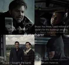 the dark knight rises movie scene with batman, bruce and ben afflet in different scenes