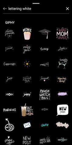 some type of stickers that are on the back of a cell phone screen,